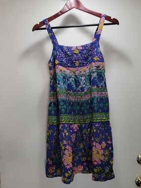 NATURAL LIFE Pink & Mustard Smocked Boho Top